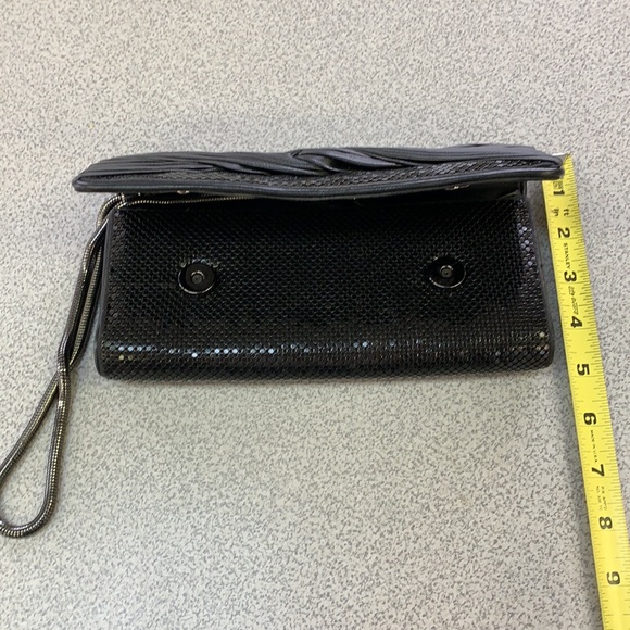 Whighting Davis Black Metallic Clutch - Picture 4 of 5